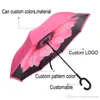 Umbrellas 18 Style Printed Reverse Umbrella Double Layer With C Handle Umbrellas Reverse Windproof Folding Umbrella Sunny Rainy Umbrella BH1