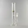 13-inch glazen waterpijp bong met rechte buis - gouden logo, ratelpercolator, mannelijk gewricht van 14 mm