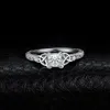 JPalace Celtic Knot Princess CZ Engagement Ring 925 Sterling Silver Rings for Women Anniversary Wedding Rings Silver 925 Jewelry C227a