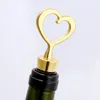 Gold Heart Shaped Red Wine Set Wine Stopper Corkscrew Cheers to a Great Combination Wedding Favor Party Gifts LX1137