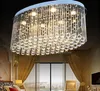 Owalne luksusowe kryształowe światło sufitowe do salonu Home Lampa świetlna Hotel Kreatywny Retro Lampa żelaza Myy