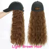 Kinky Cyrly Cap Парики Береты Шляпа коричневатые черные вьющиеся волосы Регулируемые женские шляпы волнистые волосы синтетическая черная крышка все в одной женской бейсболке