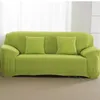 1/2/3/4 Couvercle canapé de places en polyester couleur solide de canapé non glissé couvertures de meubles extensibles protecteur de salon