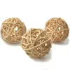 Bolas de esferas de vime handmade rattan esferas rústicas para o casamento casamento casa festa diy decoração criança animal de estimação brinquedos de tabela vaso de enchimento