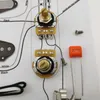 Potenciómetro de guitarra TL CTS 250K, Kit de cableado de eje de cobre para Stra CDE 716P .047 100V, tapa de gota naranja + dibujo de línea de soldadura