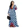 Vestidoes Long Chiffon Dress Women Clothes Spring Autumn Designer V-neck Long sleeve Floral print Maxi Dresses plus size LJJA2973