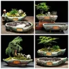 Creative Ceramic Flower Pot Chinese-Style Large Asparagus Bonsai Pots Plants GE Pots Succulents Purple Sand Retro Stoneware February 8 Finis