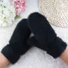 Mode-weibliche Handschuhe Kausal Handgelenk 30ft Winter Warme Frauen Handschuh Gestrickte Handschuhe Plüsch Dicke Warme Frauen Mitte Sarung Tangan # W