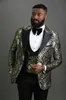 Классический One Button Красивый Groomsmen Пик нагрудные Groom Tuxedos Мужские костюмы Свадебные / Prom Best Man Blazer (куртка + брюки + жилет + Tie) W107