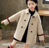 Pink children's overcoat girls autumn and winter clothing winter pure wool coat manufacturer sales free shipping