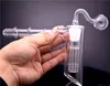 Mini 18mm Glass Hammer Bong Tubi d'acqua con 6 tubi filtranti Pyrex spesso mini bong a nido d'ape Mini tubo dell'acqua manuale con tubo bruciatore a nafta 1 PZ