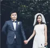 肩の長さのかわいいチュールブライダルの結婚式のベールと櫛の学士版のベールの短い最初の聖体拝領のベール