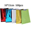 10*15cm 100pcs open up vacuum packaging mylar bags heat seal package power bag coffee and tea aluminum foil pouches