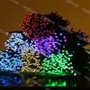 Lawn Lamps Солнечные садовые светильники светодиодные струны 100Leds 200leds RGB Одиночный свет 8 режим для открытого рождественского праздника D5644971