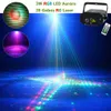 AUCD Mini AC 110-240V 3W RGB LED Lights 20 Patterns IR Remote Voice Control Mini Projector Machine Laser Stage Lighting W-20RG