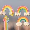 4pcs XBJ211 Rainbow Fairy Garden Miniatures Rainbow Terrarium Figurines Miniature Miniature Fairy Figurines Rainbow Garden Decoration