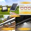 120W Solar Powered Street Flood Lights 210 LEDs 6000 Lumens Outdoor Waterproof IP65 with Remote Control Security Lighting for Yard, Garden