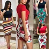 Summer Dress Printed Office Midi Pencil Dress Large Women Dress Bodycon Bandage Dress