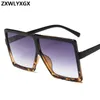Grande quadro gradiente tons de grandes dimensões sunglasses quadrado marca vintage mulheres moda sol óculos uv400