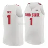 JAE'SEAN TATE＃1 Jerry Lucas Basketball Jerseys＃11 Jim Jackson＃22 Osu Ohio State Buckeyes College Retro Men's Stitchedカスタム任意の名前