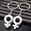 20 paren / partij nieuwigheid paar sleutelhanger trinket liefhebbers hart sleutelhanger ringen bruiloft sieraden llaveros chaveiro Valentijnsdag cadeau