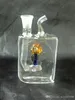 Color flower-shaped flat-side water smoke glass glass bongs accessories   , Glass Smoking Pipes colorful mini multi-colors Hand Pipes Best S