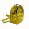DHL50PCSバックパックバッグ女性PVCクリアゼリー大容量ジッパー防水ショルダーバッグ6彩色