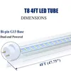 4ft LED Bulb Light 4 Feet LED Tube 22W T8 Fluorescent Light 6500K Cold White Factory Wholesale 28W Double Row LEDs