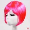 Bonbons Couleurs Court Bob Perruque Perruques Synthétiques pour Femmes Avec Une Frange Bob Cheveux Partie Cosplay Anime Halloween Droite Bob perruques