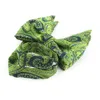 TAGERWILEN vert Paisley Big Bowtie Groom Bowtie Black Tuxedo Bo Spiet Preed Bow Wedding Men Men Grooms Bowtie269g