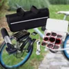 Mountain Bike Bicycle Repair Tools Mini Pump Type Reparation Kit Skruvmejselverktyg Skiftnyckel Portabel Cykelverktyg Set med Carry Bag5671322