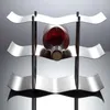 Hot sales kitchen accessories Homehold 3-layers Stainless Steel Red Wine Bottle Rack Holder Bracket Home Bar Tools Wine Gadget