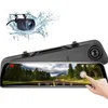 Caméra de tableau de bord avec miroir multimédia pour voiture, écran tactile IPS de 12 pouces, DVR, puce Hi3556, double enregistrement vidéo 2K, grand angle de vue de 170 ° + 140 °