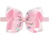 6 tum Grosgrain Ribbon Bowknot Barn Hårtillbehör med explosioner Unicorn Party Gilding Baby Glirs Bow Hair Band A1922330495