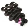 ホットクイーンペルーボディウェーブヘア3バンドル波の髪織り黒人女性二重緯糸人間の髪の伸びが織られている