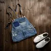 2018 Summer Fashion Men's Bib Overalls Short Man Casual Slim Fit Ripped Denim Jumpsuits Jeans Shorts Pants