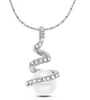 Colar Fashion-Pearl Pendant design de alta qualidade Belas moda jóias para o Natal Presente Senhora Diamante Diamante presente Decoração de Natal