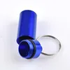 Travel Aluminium Alloy Waterproof Pill Box Case Keyring Key Chain Medicine Lagring Organiser Botthållare Container Keychain DBC B8999387