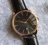 Ny Patrimony 85180 / 000R-9248 Rose Gold Case Automatic Mens Watch Date Brown Leather Strap Fashion Gents Klänning Klockor 8 färger