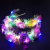 Party Favor LED Light Floral Bandeaux Glowing Hair Band pour Party Wedding favor fille fleurs décoratives Accessoires pour cheveux party favor T2C5052