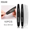 Polering Nail File Set Buffer Black Black Sponge Strip Grit Eco Shiner Nails Files för UV Gel Polish Manicure Tool