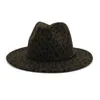 Sombrero Fedora de Panamá de ala ancha Vintage para exteriores para hombres y mujeres, sombreros Fedora de fieltro, gorras con estampado de leopardo, gorra Trilby de Jazz de 60 CM