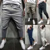 Erkek Pantolon Varış Erkekler Kalem Katı Harem Adam Zip Cepler Slim Fit Düz Bacak Pantolon Rahat Jogging Yapan Kargo