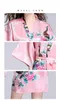 12 Colors bathrobe Sleeping gown S-XXL Sexy Women's Japanese Silk Kimono Robe Pajamas Nightdress Sleepwear floral Underwear