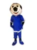 2019 Prese di fabbrica costume da mascotte di calcio blu caldo Formato adulto spedizione gratuita