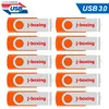 10X Orange 16GB USB 3.0 Flash Drives Metal Rotating Flash Pen Drive Thumb Memory Stick Enough Storage for Computer Macbook Tablet Laptop