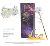 24K Gold Foil LED Light Rose Flower For Valentines Day Gift Artificial Luminous Flower Wedding Box Pack XD22918