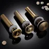 Push Pop-up Basin Drain Stopper with Overflow for Bathroom Basin Vessel,Champagne Bronze