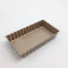 Newcomdigi 2017 nouveau moule à tarte cannelé Rectangle antiadhésif moules à Quiche à fond amovible pour outils de moule de cuisson