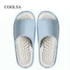 COOLSA Men's Summer Indoor Flat Solid Massage Slippers Men's Room Non-slip Home Slippers Drop Shipping Wholesale Slides